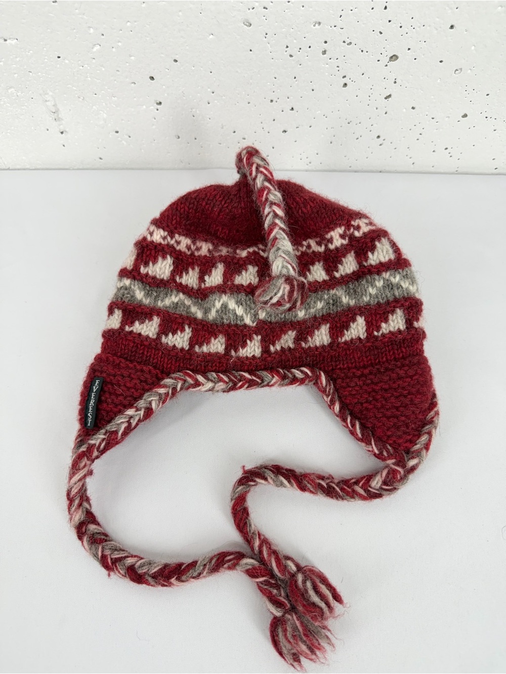 Everest Red Wool Fleece Lined Toque Beanie Hat